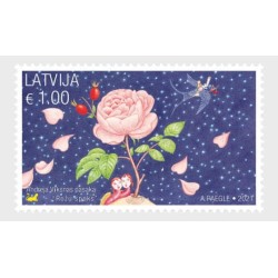 Łotwa 2021, Bajki, kwiat róża **