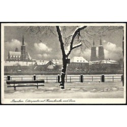 Wrocław, Ostrów Tumski zimą. 1942