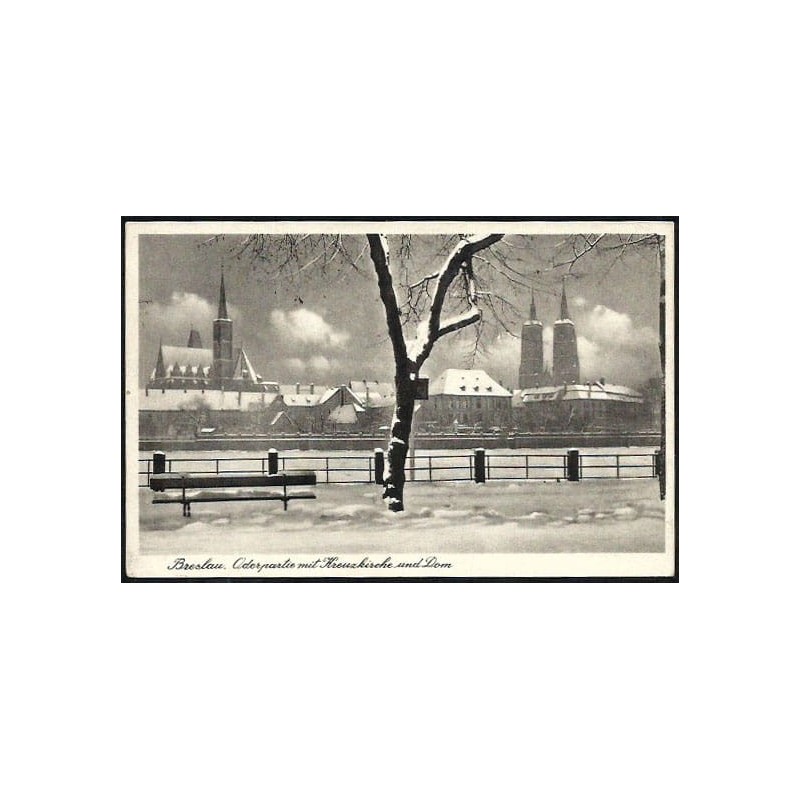 Wrocław, Ostrów Tumski zimą. 1942