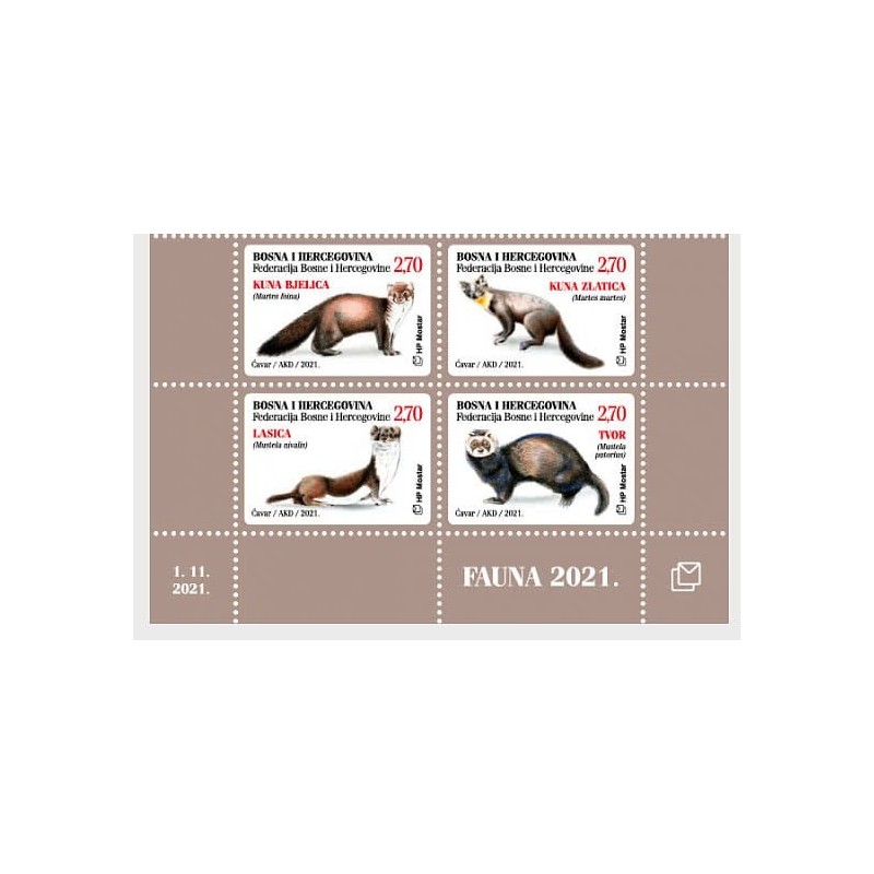 Bośnia 2021, Fauna: kuna, łasica, tchórz **