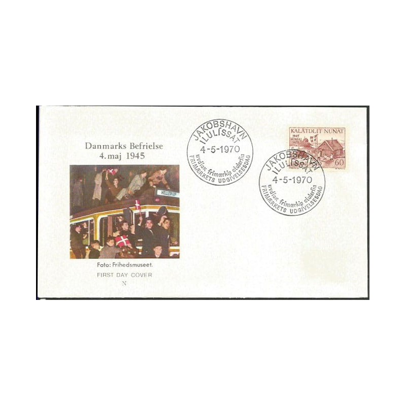 Grenlandia 1970, II wojna, wyzwolenie, Cz. SŁANIA. FDC