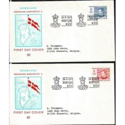 Grenlandia 1977, Królowa, Cz. SŁANIA. FDC