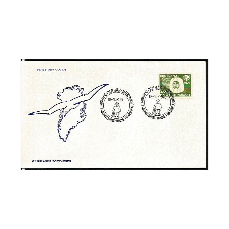 Grenlandia 1979, Dziecko, UNICEF. FDC