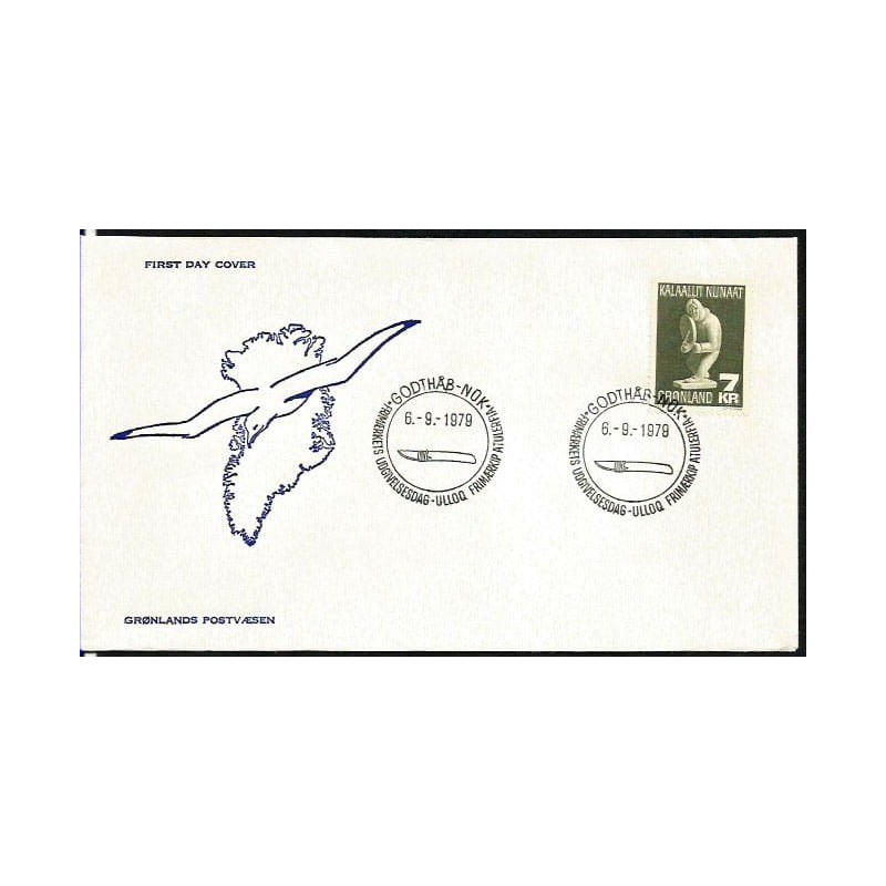 Grenlandia 1979, Rzeźba. CZ. SŁANIA. FDC