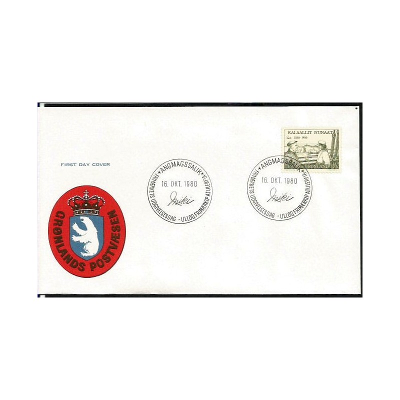Grenlandia 1980, E. Mikkelsen, Arktyka, badacz. FDC