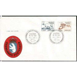 Grenlandia 1981, Renifer, mors, polowanie. FDC