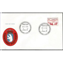 Grenlandia 1981, Sztuka, bajki, sanie, renifery. FDC