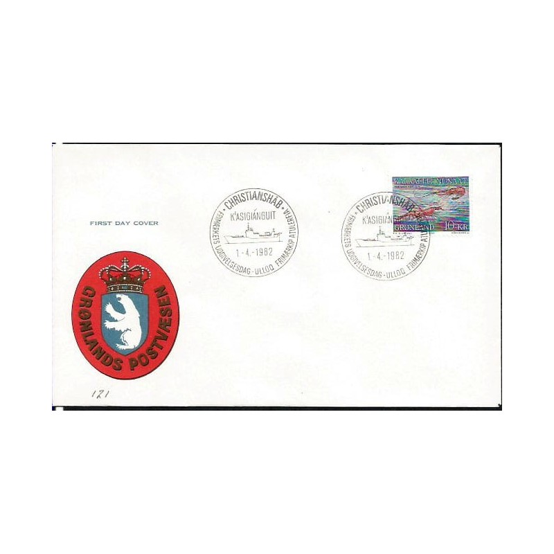Grenlandia 1982, Fauna, krewetka. FDC