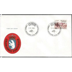Grenlandia 1982, Statek, mewy. FDC