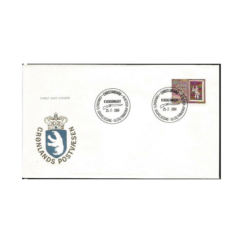 Grenlandia 1984, Broń, strzelba, pistolet. FDC