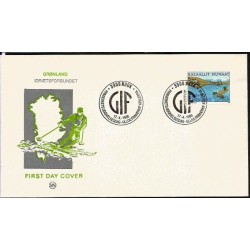 Grenlandia 1986, Sport, ciągnięcie liny. FDC