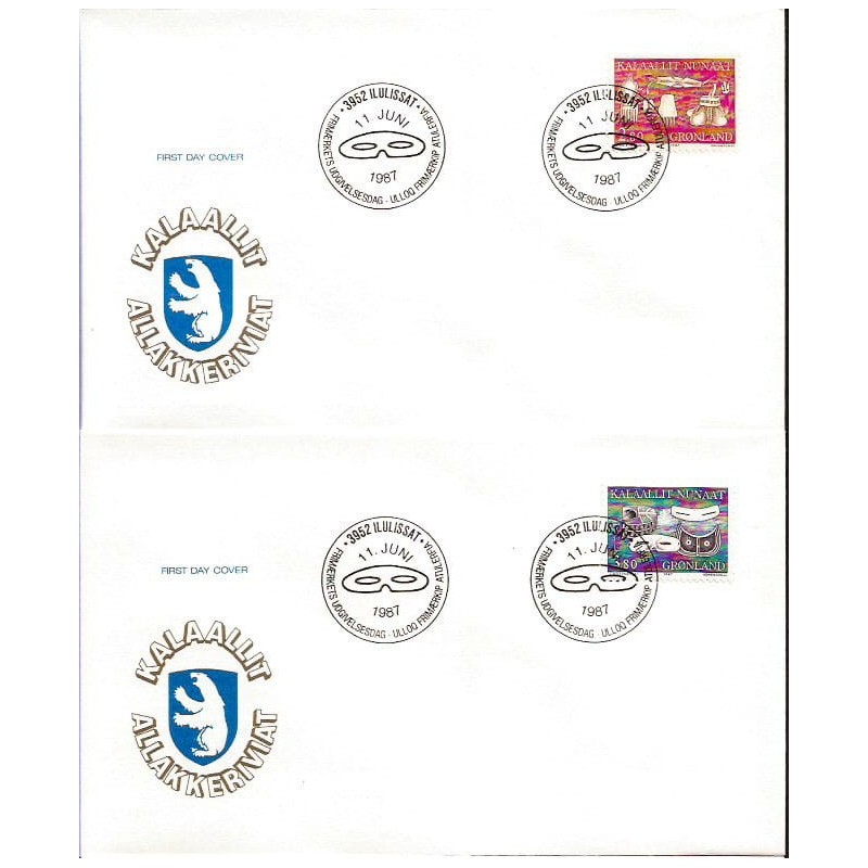 Grenlandia 1987, Rzemiosło, archeologia. FDC
