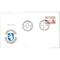 Grenlandia 1987, Sztuka, malarstwo, skały. FDC