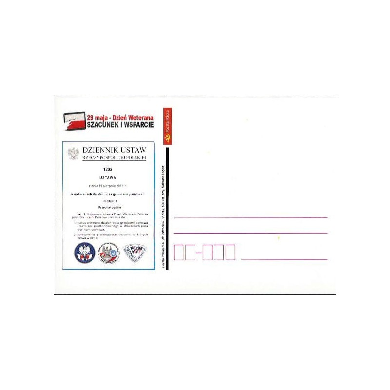Kartka Wrocław 2013, Wojsko, weterani, ustawa o weteranach