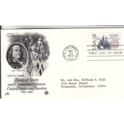 USA 1983, Traktat ze Szwecją. CZ. SŁANIA. FDC