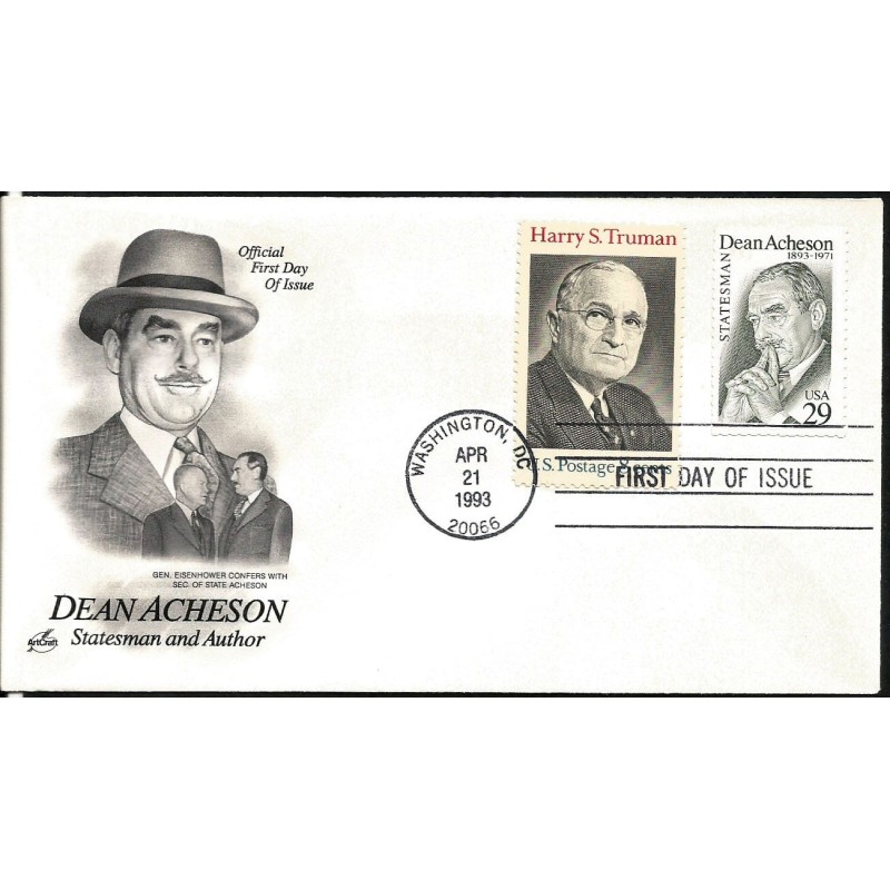 USA 1993, Dean Acheson. CZ. SŁANIA. FDC