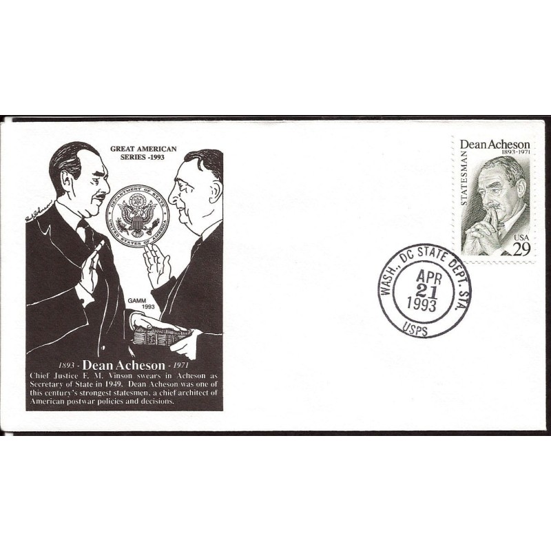USA 1993, Dean Acheson. CZ. SŁANIA. FDC