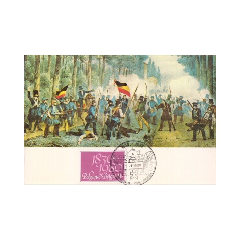 Belgia 1980, Rewolucja, powstanie 1830 roku. Karta maksimum