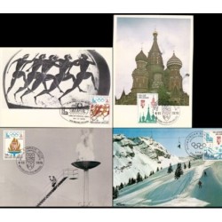 Belgia 1978, Igrzyska zimowe i letnie. Lake Placid i Moskwa. 4 karty maksimum