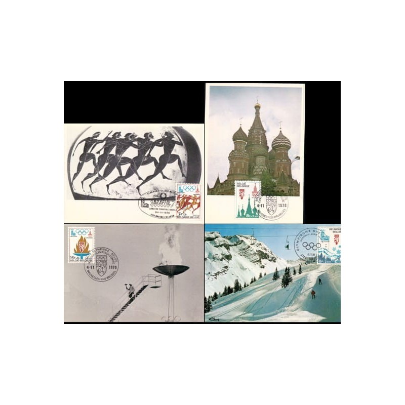 Belgia 1978, Igrzyska zimowe i letnie. Lake Placid i Moskwa. 4 karty maksimum
