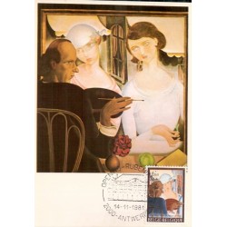 Belgia 1981, G. Woestyne, malarstwo. Karta maksimum