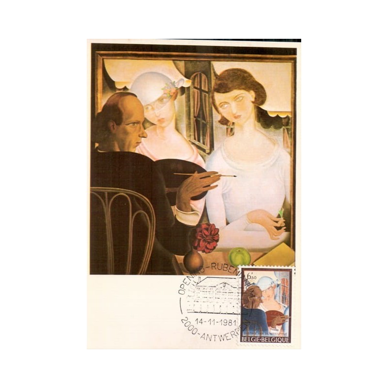 Belgia 1981, G. Woestyne, malarstwo. Karta maksimum