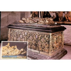 Belgia 1981, Mauzoleum w Brugii, groby. Karta maksimum