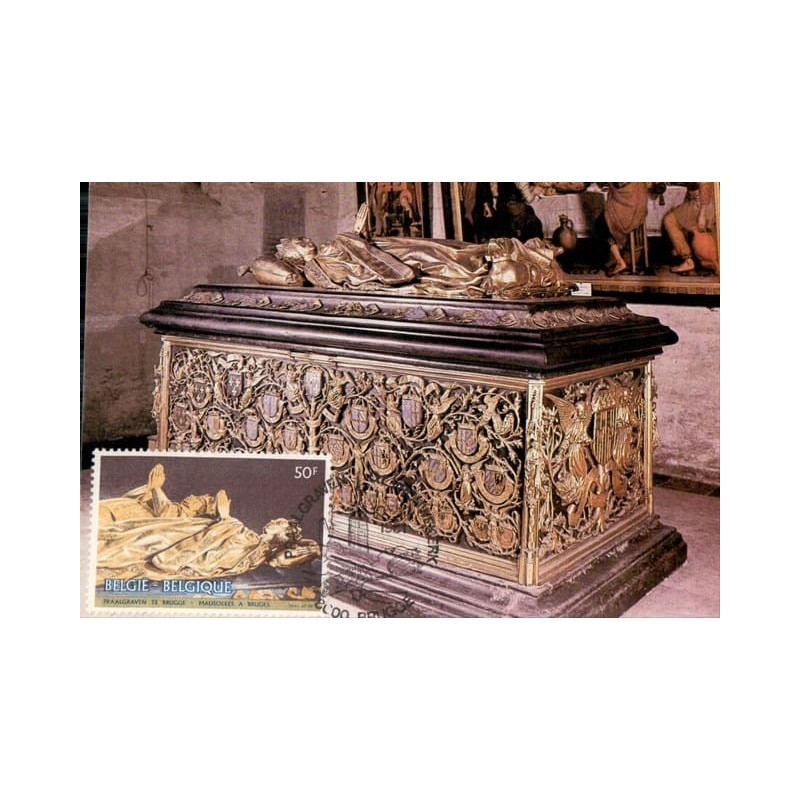 Belgia 1981, Mauzoleum w Brugii, groby. Karta maksimum