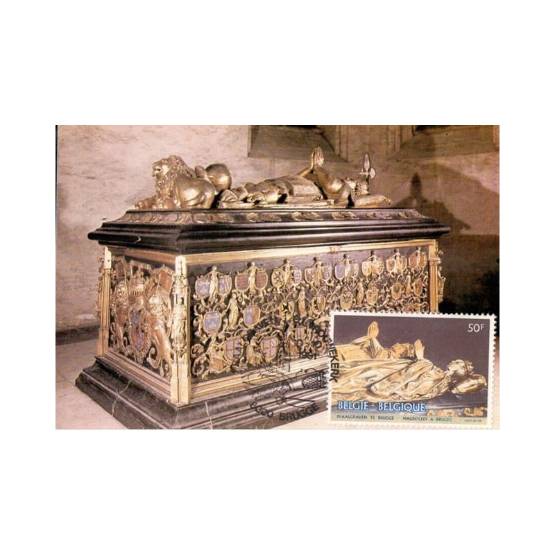 Belgia 1981, Mauzoleum w Brugii, groby. Karta maksimum