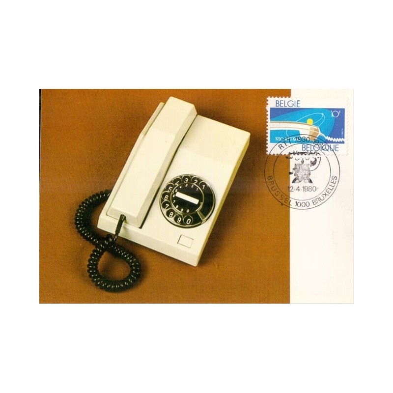 Belgia 1980, Telefon, telekomunikacja. Karta maksimum