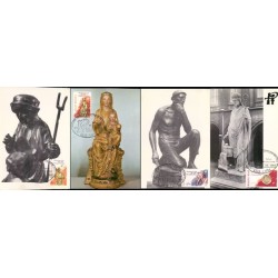 Belgia 1980, Księstwo Liege, sztuka, historia. 4 karty maksimum