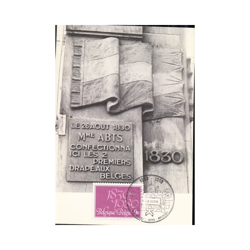 Belgia 1980, Rewolucja, powstanie 1830 roku. Karta maksimum