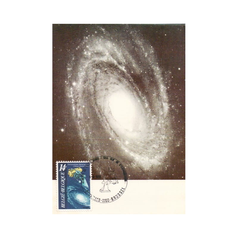 Belgia 1982, Kosmos, astronomia. Karta maksimum