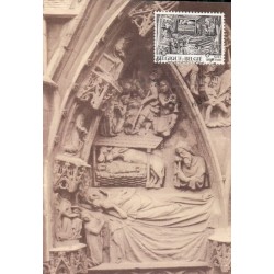 Belgia 1978, Boże Narodzenie, portal, architektura. Karta maksimum