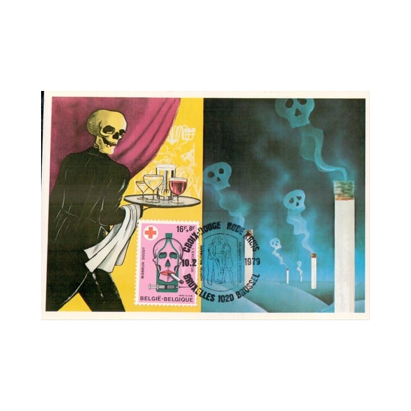 Belgia 1979, Używki, alkohol, narkotyki, tytoń. Karta maksimum