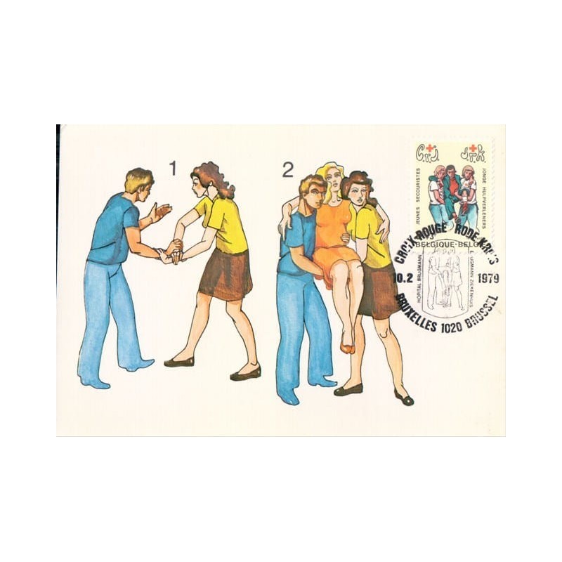 Belgia 1979, Czerwony Krzyż, ratownictwo. Karta maksimum