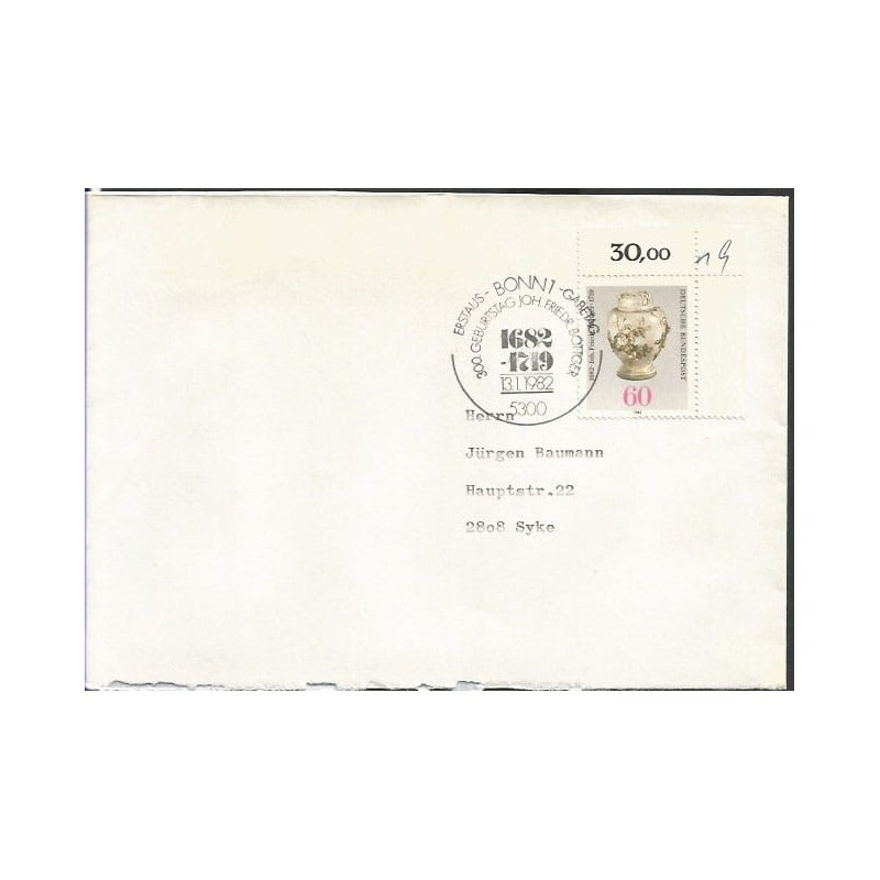 Niemcy 1982, Porcelana, Bottger. FDC