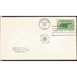USA 1961, Wojna secesyjna, Fort Sumter. FDC