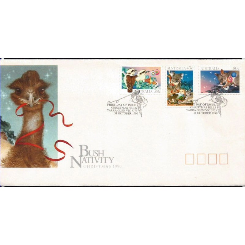 Australia 1990, Boże Narodzenie, fauna. FDC