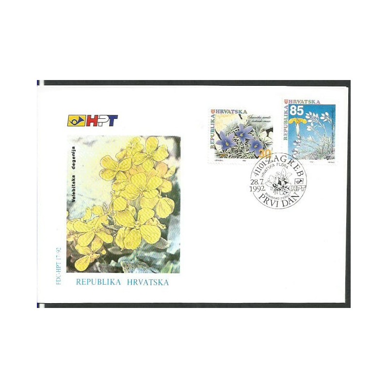 Chorwacja 1992, Flora, kwiaty. FDC