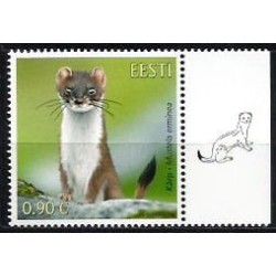 Estonia 2021, Zwierzęta: gronostaj. Margines **