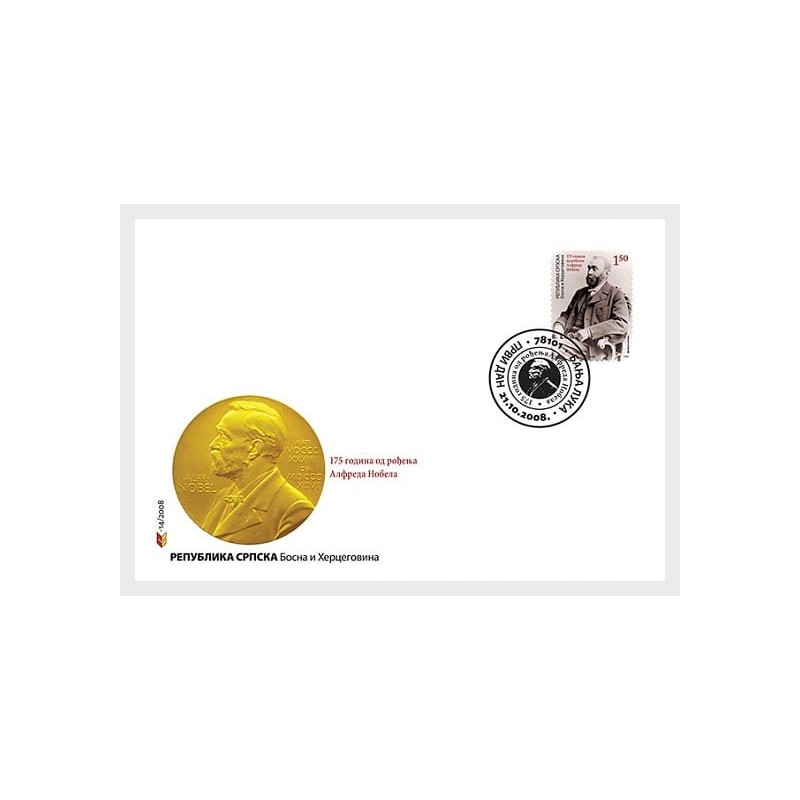 Bośnia 2008, Alfred Nobel. FDC