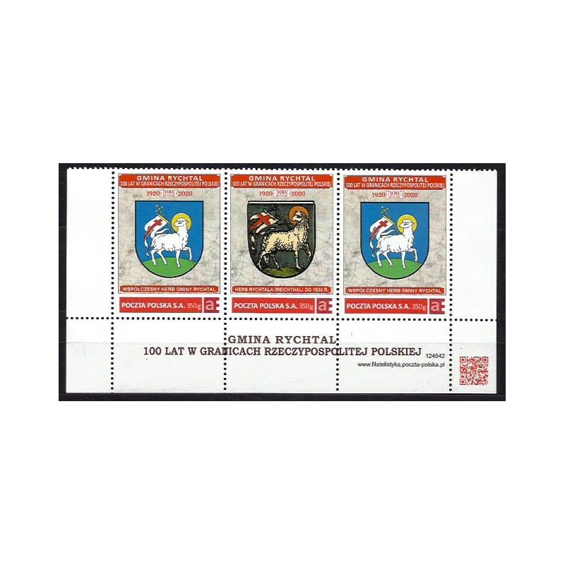 2020 Personalizowany. Rychtal, niepodległość, 100 lat w Polsce, herb, mapa, Namysłów. Pasek