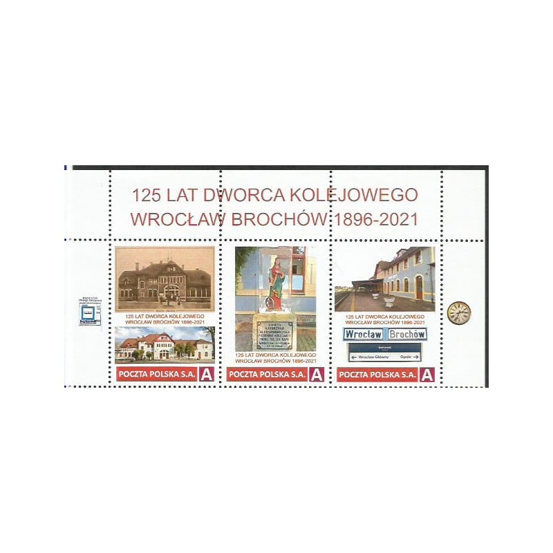 2021 Personalizowany. Kolej, dworzec Wrocław Brochów. Pasek