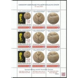 2021 Personalizowany. Polacy ratujący Żydów. Namysłów, judaica. Arkusz