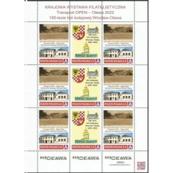 2022 Personalizowany. Kolej, dworzec Oława, linia Oława-Wrocław, KWF. Arkusz