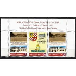 2022 Personalizowany. Kolej, dworzec Oława, linia Oława-Wrocław. OWF. Pasek