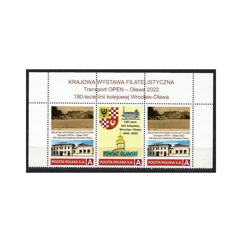 2022 Personalizowany. Kolej, dworzec Oława, linia Oława-Wrocław. OWF. Pasek