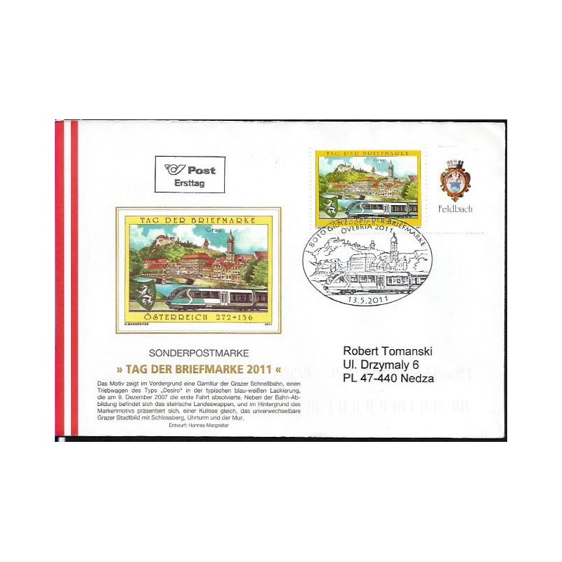 Austria 2011, Kolej, kolejnictwo. FDC