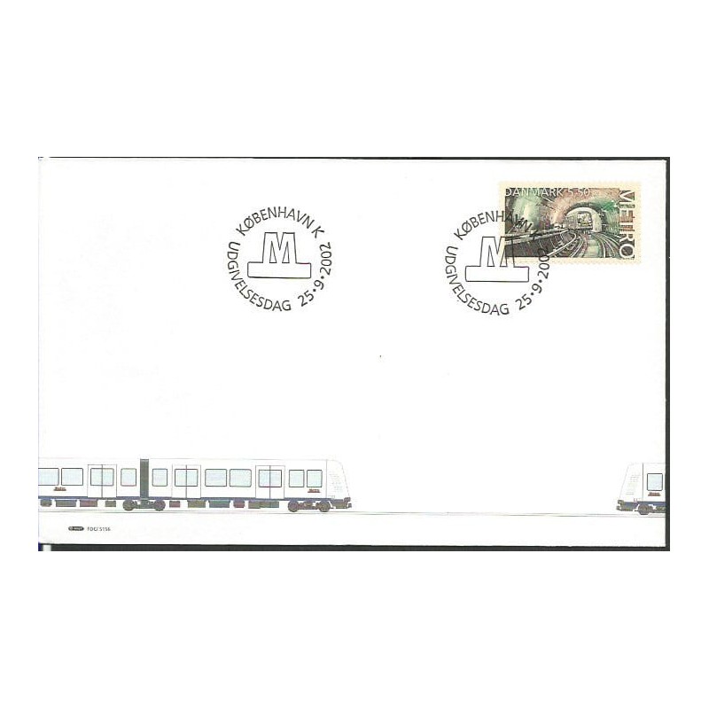 Dania 2002, Kolej, kolejnictwo. FDC